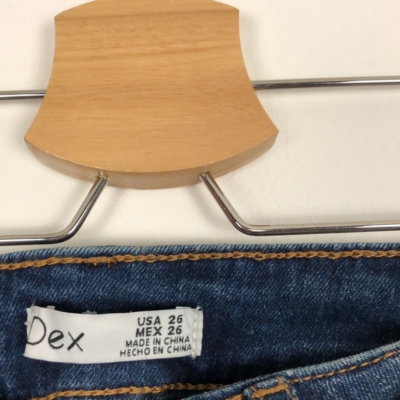 Dex High Rise Skinny Ankle cotton blend 5 pocket lace detail sides Size 26 - Picture 7 of 7